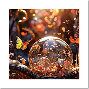 butterflies and great bubble Posters and Art